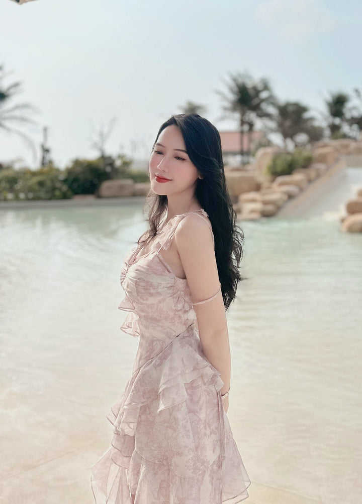 DARLING DIVA Đâm dây bèo đan dây lưng Hazel Dress