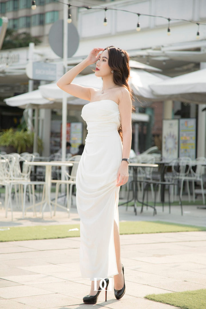 DARLING DIVA Anzu Silk Midi Dress