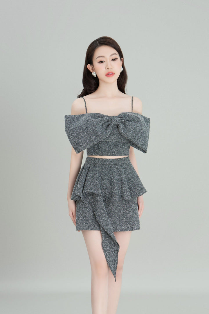 darlingdiva.vn Chân Váy Với Chất Vải Đặc Biệt Có Nơ Dài Tạo Điểm Nhấn Orisa Skirt